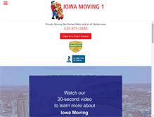 Tablet Screenshot of iowamoving1.com